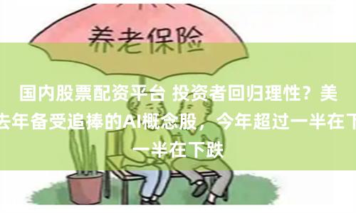 国内股票配资平台 投资者回归理性？美股去年备受追捧的AI概念股，今年超过一半在下跌